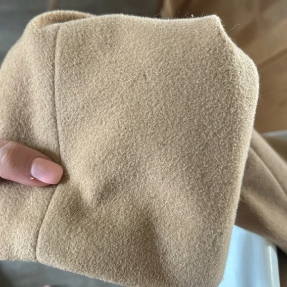 J.Crew Cashmere Wool Women’s Winter Pea Coat 16 beige Classic Longline Y2K - Picture 7 of 15